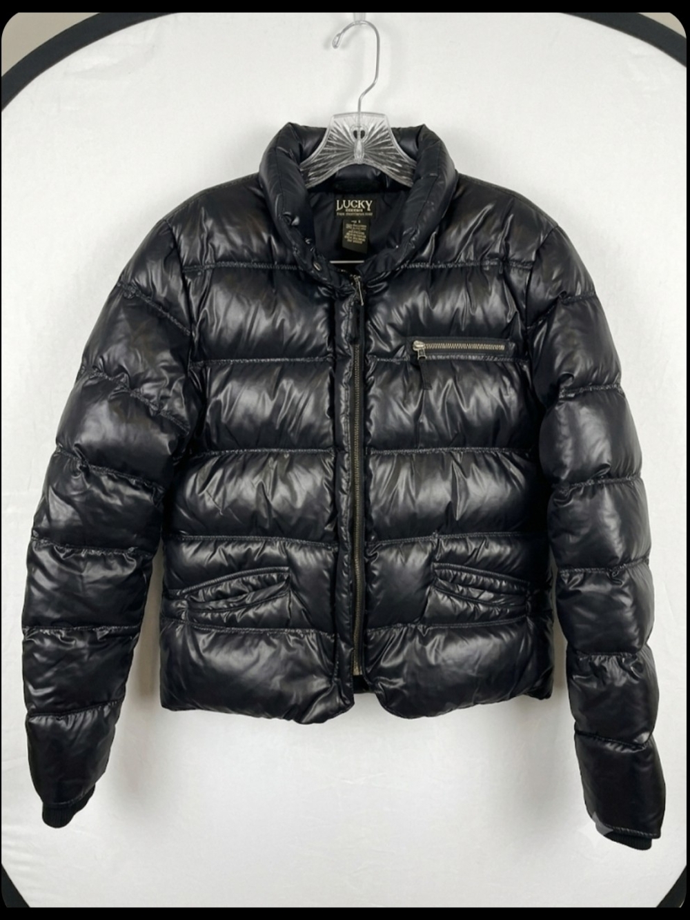 Lucky Brand Black Quilted Puffer Jacket